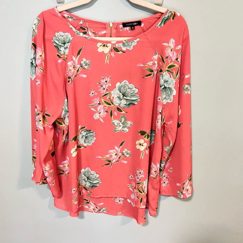 Papermoon Coral blouse popover XL